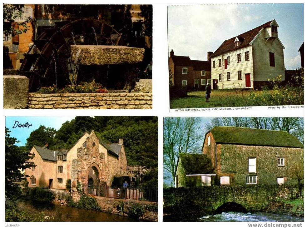 8 Water Mill Postcards - 6 Carte De Mouilin A Eau - Wassermühlen