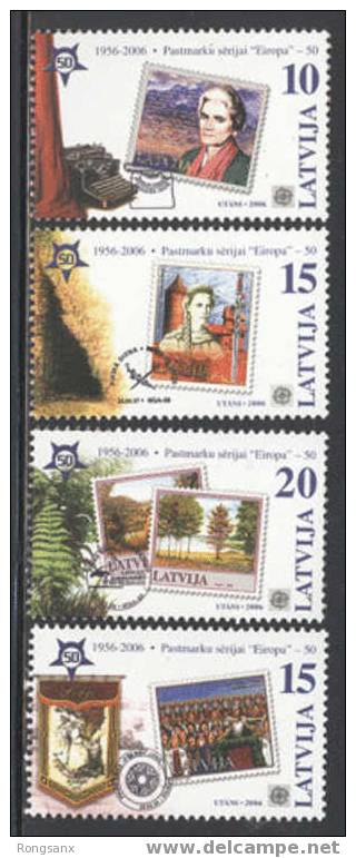 2006 LATVIA  50th ANNIV EUROPA(SOS) 4V STAMP - 2006