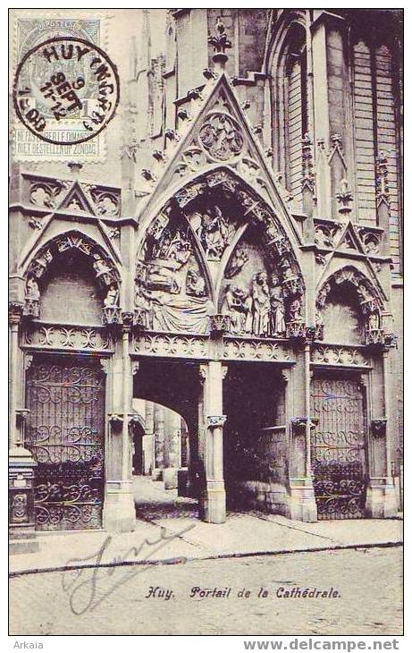 HUY = Portail De La Cathédrale (ss Edit.) 1908 - Huy