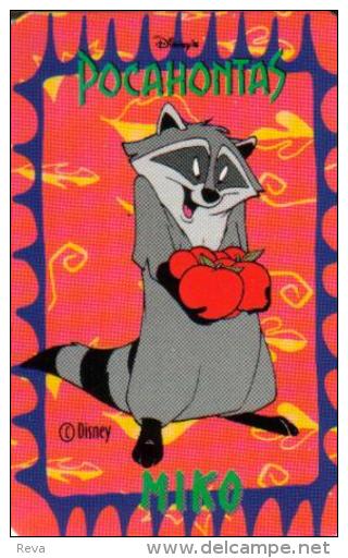 CHILE  NO FV  DISNEY  POCAHONTAS  CARTOON WOMAN  RACOON  ANIMAL  SPECIAL  PRICE !! READ DESCRIPTION !! - Cile