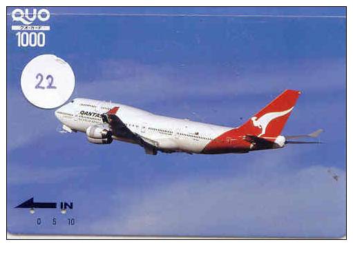 Avions Sur Telecarte Japon (22) Flugzeuge QANTAS Vliegtuig Aeroplani Airplane Aeroplanos ??? - Flugzeuge