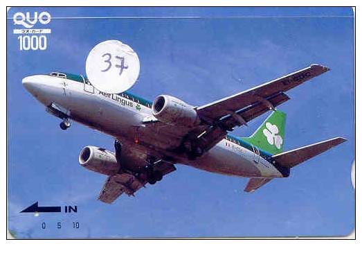 Avions Sur Telecarte Japon (37) Flugzeuge Air Lingus Vliegtuig Aeroplani Airplane Aeroplanos ??? - Airplanes