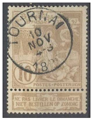 BELGIE  N° 72   MU  GEST  OBLIT.  -TOURNAI- - 1894-1896 Expositions