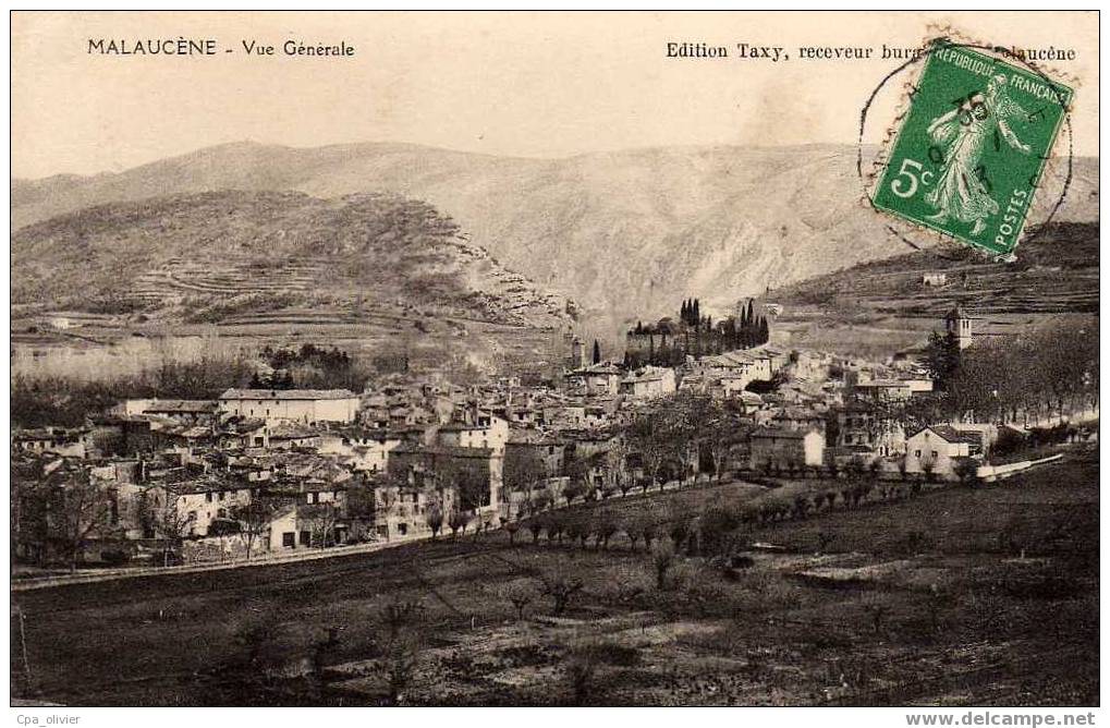 84 MALAUCENE Vue Générale, Ed Taxy, 1913 - Malaucene