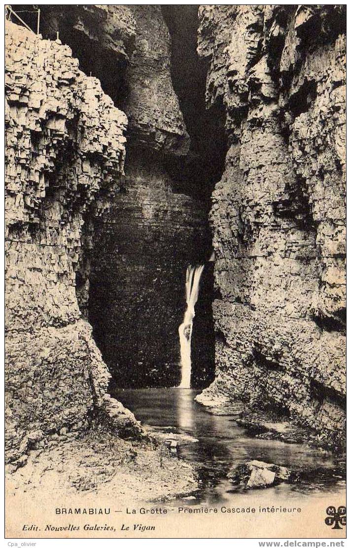 30 BRAMABIAU (envs Vigan / Meyrueis) Grotte, Première Cascade Intérieure, Ed MTIL, 191? - Le Vigan