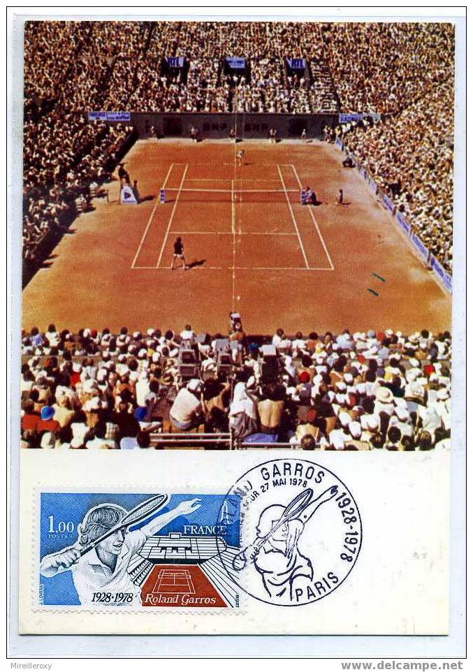 TENNIS /  CARTE MAXIMUM  ROLAND GARROS 1978 - Tennis