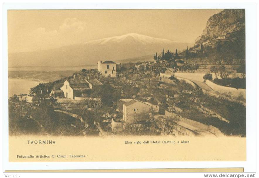 Taormina - Etna Visto Dall'Hotel Castello A Mare - Autres & Non Classés