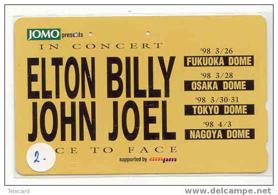 BILLY JOEL And ELTON JOHN On Phonecard Japan (2) - Characters