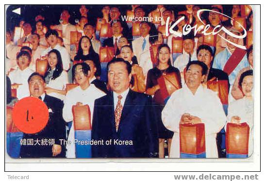 President Of Korea On Phonecard Japan (1) - Personnages