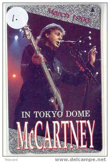 PAUL McCARTNEY * THE BEATLES * RARE * Telecarte Japon  (1) PHONECARD JAPAN * IN TOKYO DOME - Musique