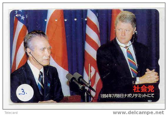 President CLINTON Sur Telecarte Japon (3) - Personen