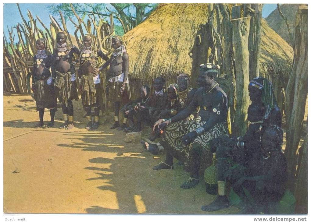 Afrique Portugaise.Rites Initiation ?.Belle Cpsm Coul. - Angola