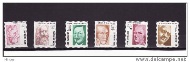 Saint-Marin Yv.no.1068/73 Neufs** - Unused Stamps
