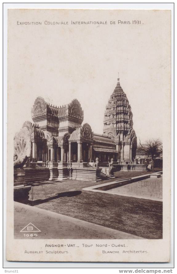 Paris 1931 : Angkor-Vat , Tour Nord-ouest . - Antike