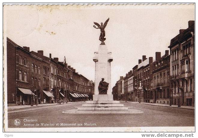 Charleroi  Avenue De Waterloo Et Monument Aux Martyrs - Chaudfontaine