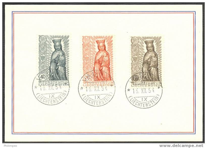 LIECHTENSTEIN, HOLY YEAR 1954, MADONNA, SUPERB SET! - Used Stamps