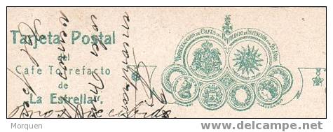 6599. Postal BURGOS 1909  Iniciativa Privada Cafe Torrefacto - Lettres & Documents