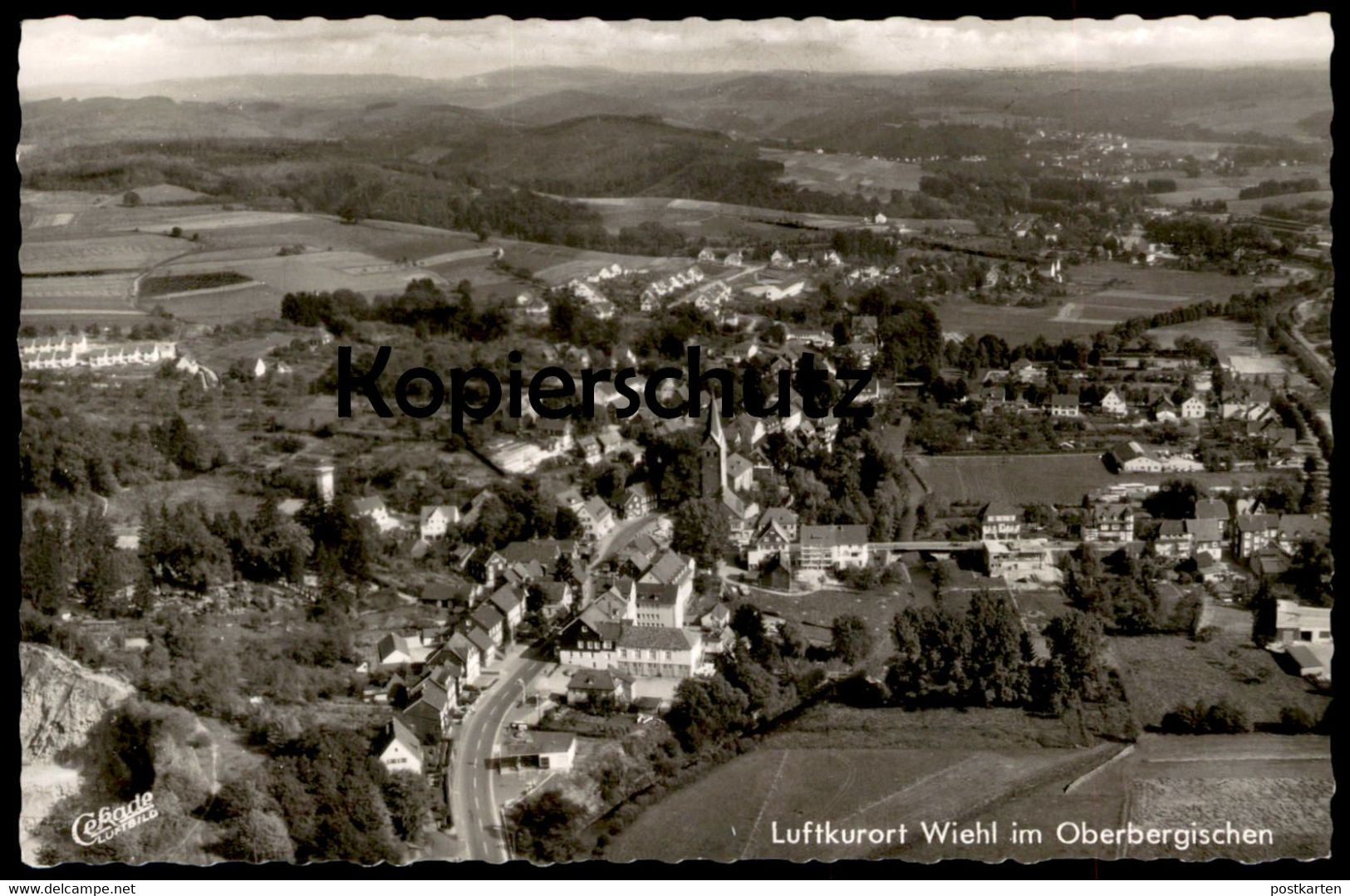 ÄLTERE POSTKARTE WIEHL IM OBERBERGISCHEN LAND RÜCKSEITIG AUFDRUCK HUGO MÜLLER BAHNHOFSGASTSTÄTTE Ansichtskarte Postcard - Wiehl