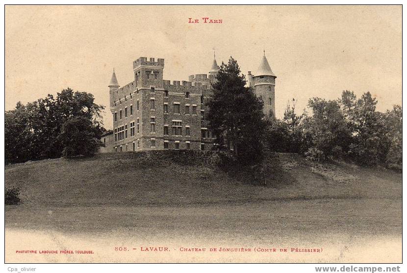 81 LAVAUR (environs) Chateau De Jonguiere, Comte De Pelissier, Ed Labouche 808, Tarn, 190? - Lavaur