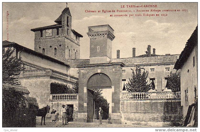 82 POMMEVIC (envs Valence) Chateau Et Eglise, XIème, Animée, Ed Donzac, Tarn & Garonne, 190? - Valence