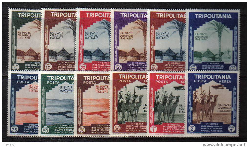 COL251 - TRIPOLITANIA 1934, Arte Coloniale Serie N. 94/9 + Aerea  * - Tripolitaine