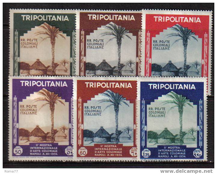 COL257 - TRIPOLITANIA 1934, Arte Coloniale N. 94/99  *  Mint - Tripolitaine