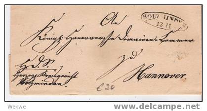 Braun017 / BRAUNSCHWEIG -  Dienstbrief Holzminden- Hannover - Brunswick