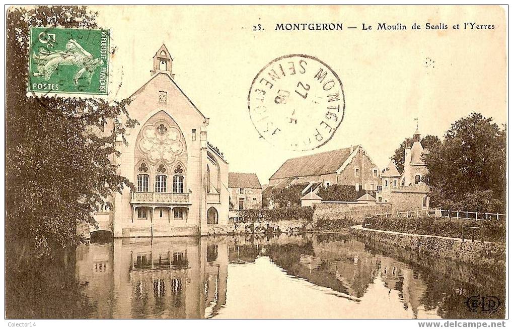 MONTGERON LE MOULIN DE SENLIS ET L'YERRES 1908 - Montgeron