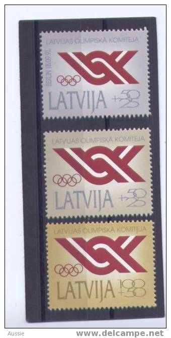 Lettonie Letland Latvija Yvertn° 283-85 *** MNH Comite Olympique Cote 6 Euro - Summer 1992: Barcelona