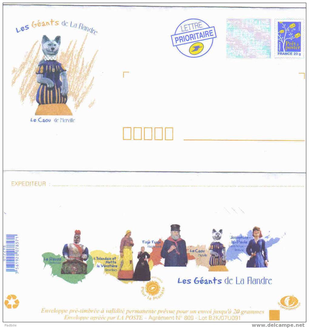 PAP  Les Géants De Flandre Le Caou  De Merville - Prêts-à-poster: Repiquages /Logo Bleu