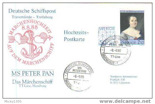 Sonderstempel / Special Cancellation - Deutsche Schiffspost MS Peter Pan 8.8.1988 (N029) - Marittimi