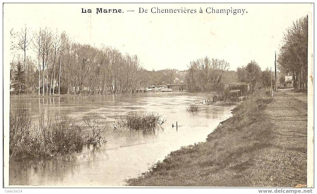 LA MARNE DE CHENNEVIERES A CHAMPIGNY - Chennevieres Sur Marne