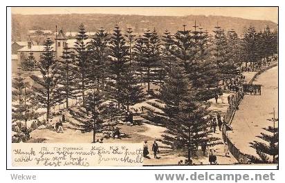 NSW013/ Bildkarte Esplanade, Manly –  9.2.1906 – Mischfrankatur Nach  Jena. Deutschland - Cartas & Documentos