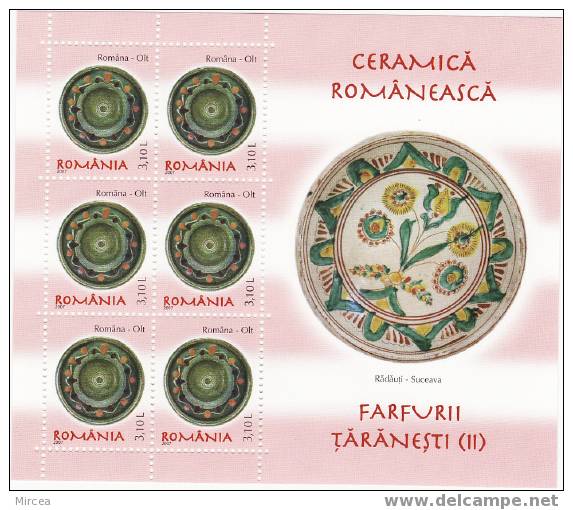 Roumanie 2007 - Ceramique II - 4blocs(chaque Valeur Par 6),neufs** - Ungebraucht
