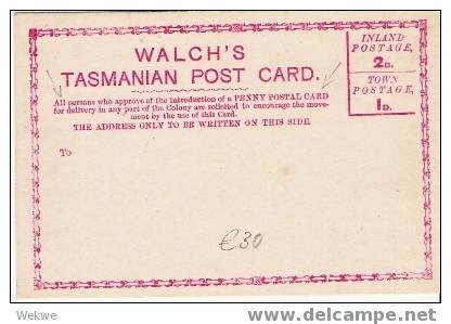 Tas007/ Walch´s Tasmanian Postcard 2p, Ungebraucht  ** - Storia Postale