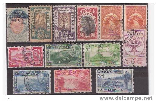 ETHIOPIE , Lot De 17 Timbres  Obl. Dont Classiques ; TB, Bonne Cote - Etiopía