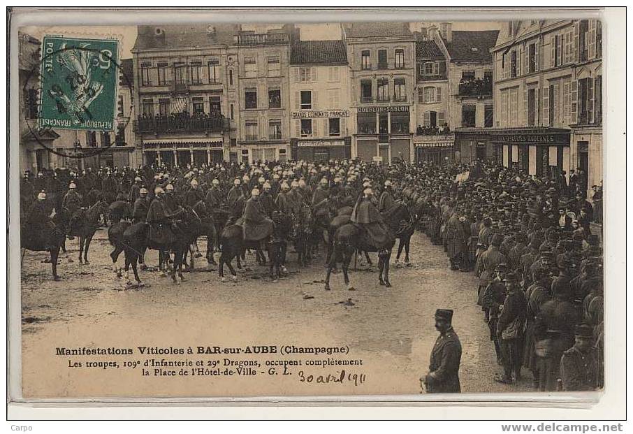 BAR SUR AUBE - Manifestations Vinicoles. - Bar-sur-Aube