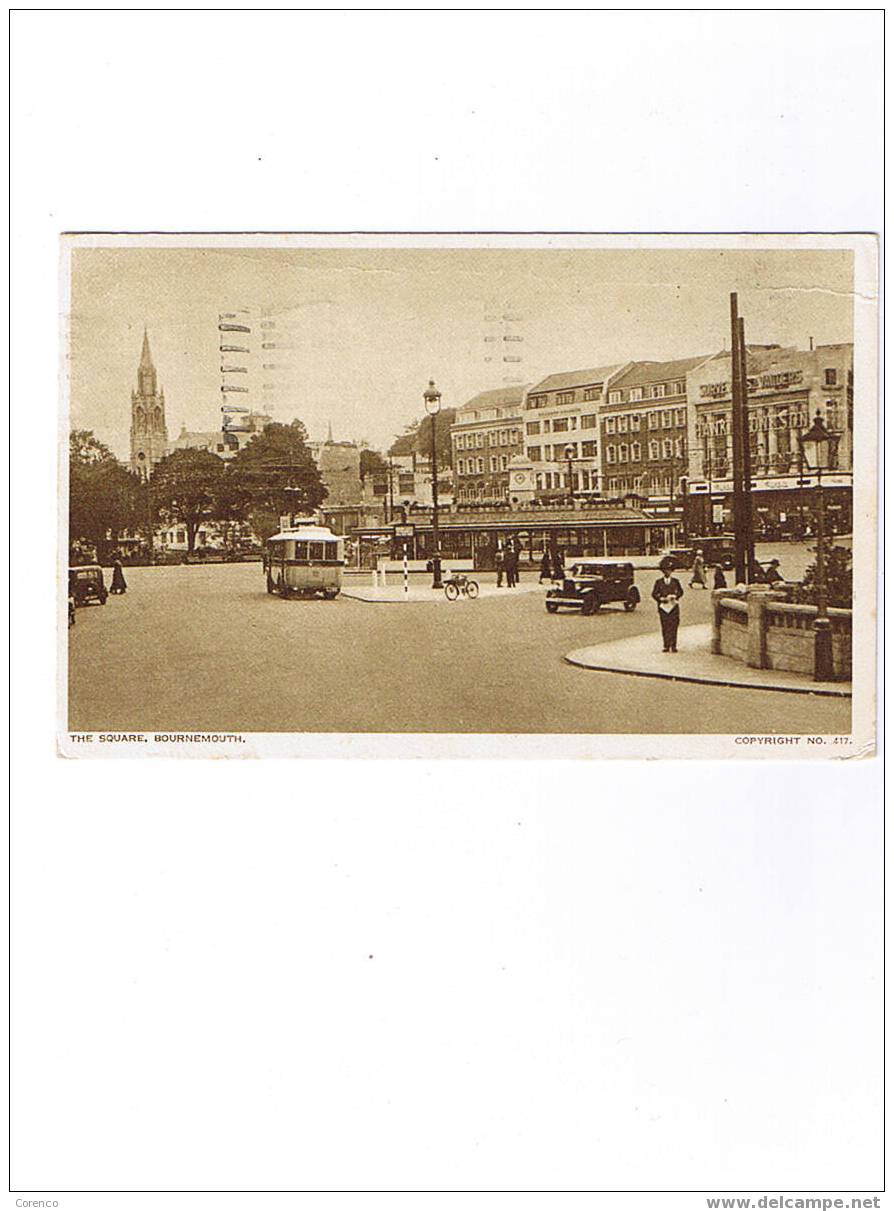 BOURNEMOUTH     The Square   Circulée 1949 - Bournemouth (desde 1972)