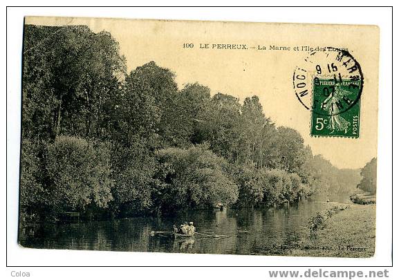 Le Perreux La Marne Et L'île Des Loups Animée Canotage - Le Perreux Sur Marne
