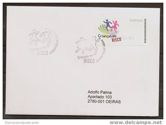 Portugal Timbre Distributeurs SMD FDC Enfants En Situation De Risque 2007 ATM SMD FDC Children At Risk - Machine Labels [ATM]