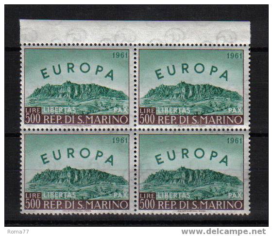 Z164 - SAN MARINO , Europa 1961 : Quartina Del N. 568  *** - Neufs