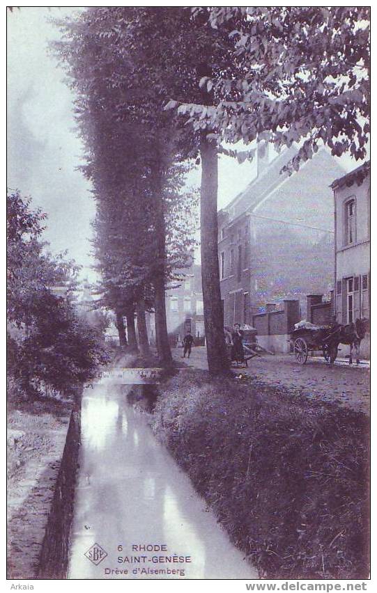 RHODE ST GENESE = Drève D'Alsemberg + Attelage - Animée  (SBP  N° 6) 1909 - Rhode-St-Genèse - St-Genesius-Rode