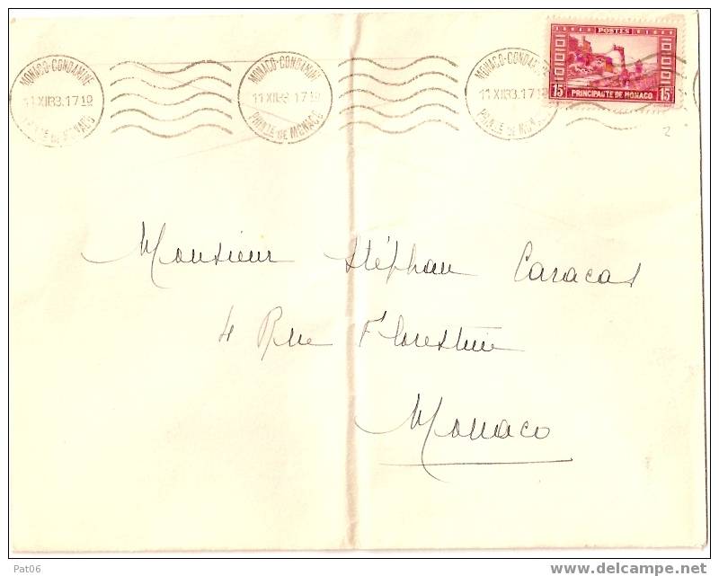 MONACO - IMPRIME ORD. INT. 2° ECH. SOUS ENVEL.OUVERTE - Postmarks