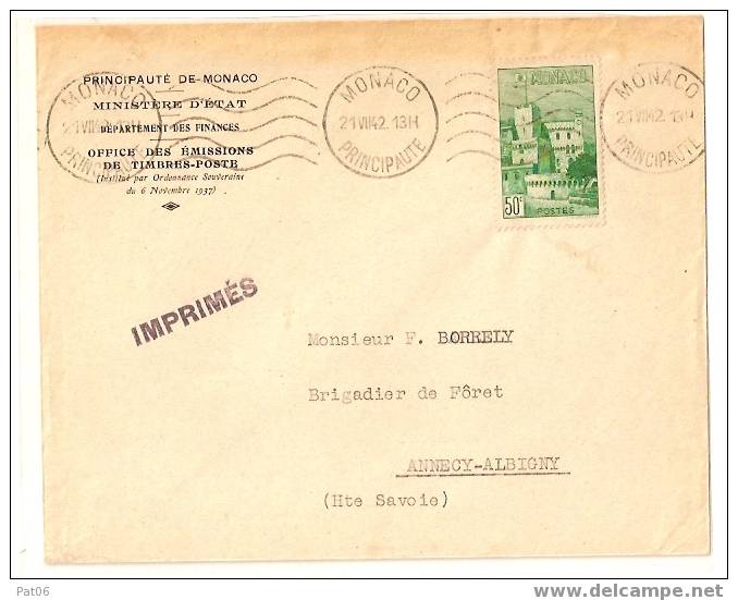 MONACO -  IMPR. 1° ECH. - Postmarks