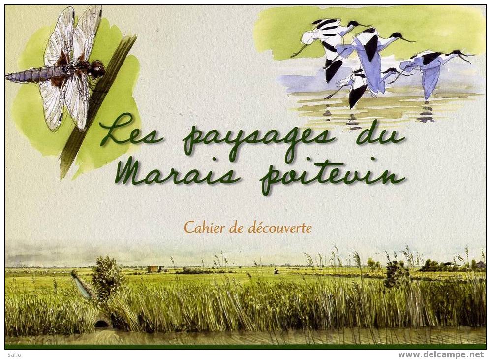 Les Paysages Du Marais Poitevin (Vendée Deux-Sèvres) Livret Illustré D´aquarelles De Denis Clavereul - Natura