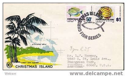 Chr004/ CHRISTMAS ISLANDS - Fische 1968 Auf 3 FDC's - Christmas Island