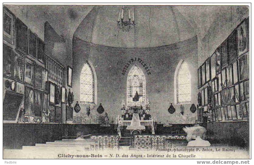 Carte Postale   93. Clichy-sous-Bois  Notre-Dame-des-Anges  Intérieur De La Chapelle - Clichy Sous Bois