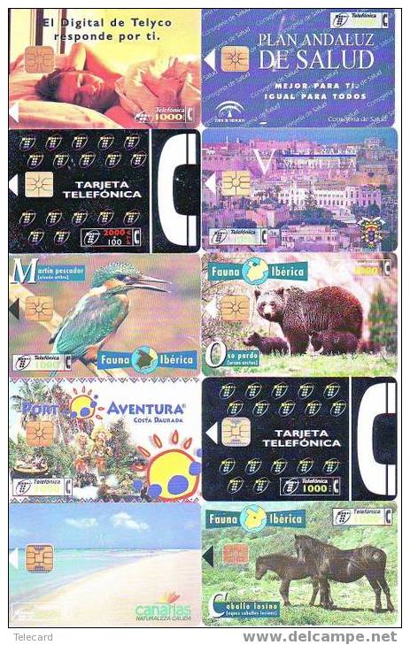 SPAIN Espagne 10 Telecartes Phonecards (C) - Sonstige & Ohne Zuordnung