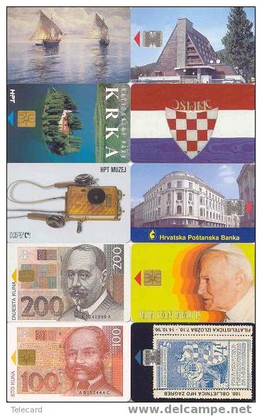 CROATIA Croatie 10 Telecartes Phonecards (2) - Croatie