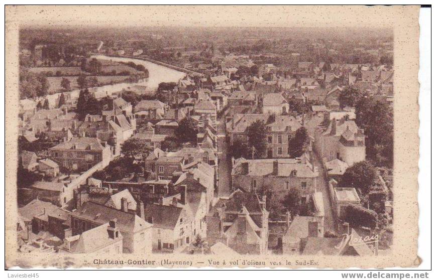 CHATEAU GONTIER - N° 7 - VUE A VOL D'OISEAU VERS LE SUD-EST - Chateau Gontier